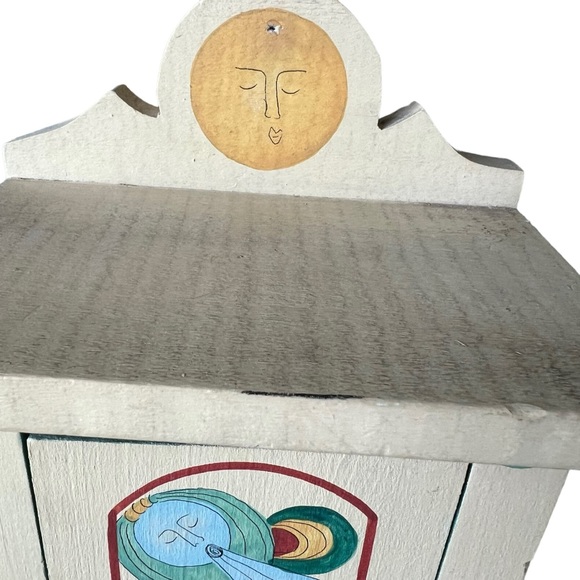 Wooden Key Chest Hand Painted by Good as Old Moon and Sun design - Picture 5 of 13